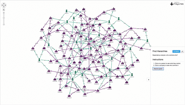 Visualizing complex company-owner hierarchies