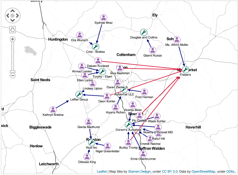 Including map-based data brings a new dimension to our graph visualization