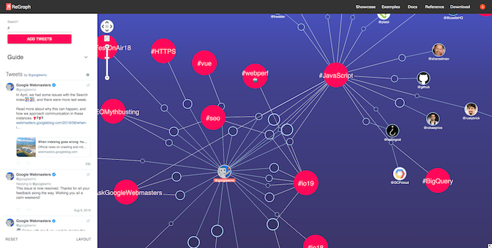 ReGraph visualization of a Twitter network