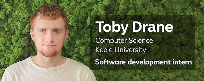 toby drane, computer science, keele university, software development intern