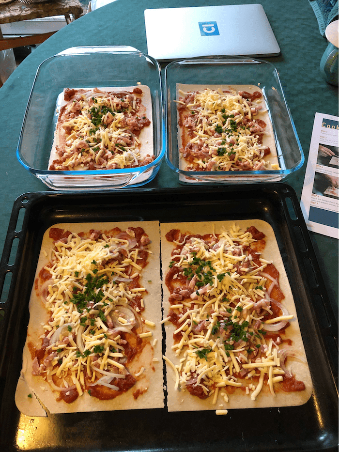 Four homemade pizzas courtesy of Cambridge Intelligence