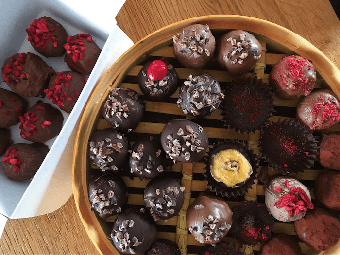 A selection of homemade chocolate truffles prepared by one of the Cambridge Intelligence team