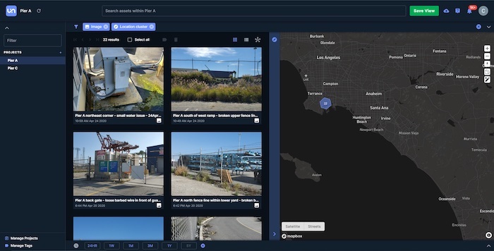 Screenshot of Unstruk Lens dashboard