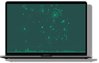 A screen showing a graph visualization created using KeyLines