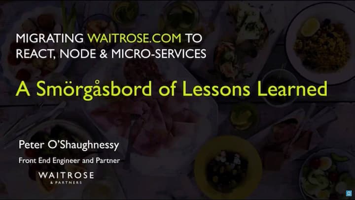 Migrating Waitrose com to React, Node & micro services