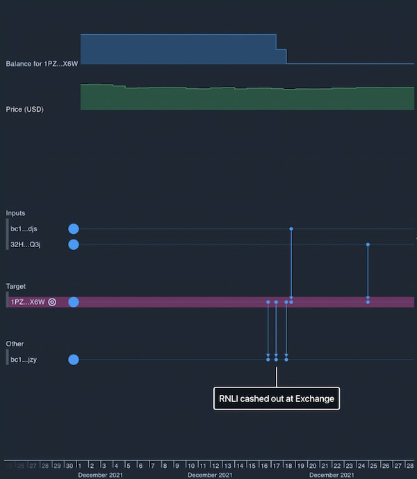 Our bitcoin visualization shows how the RNLI cashed out at the right time