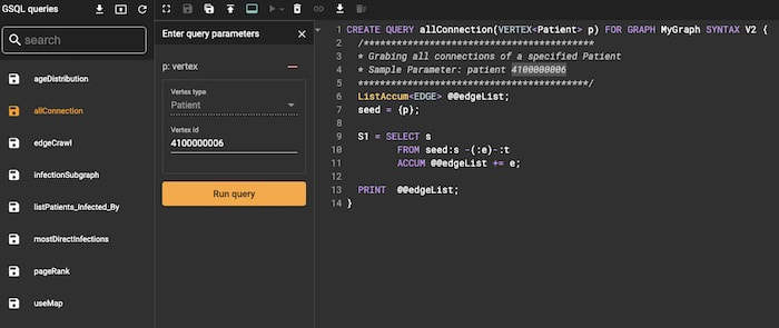 TigerGraph graph studio visualization