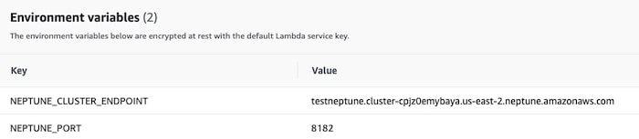 Lambda function connection