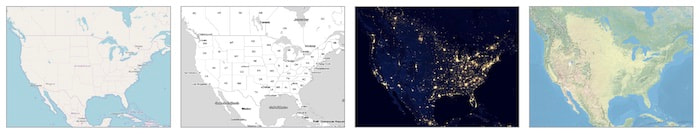 map tile options for our map data visualizations