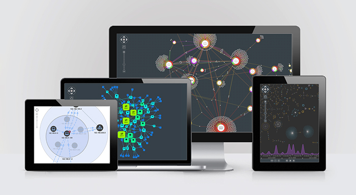 Data visualizations displayed on different devices