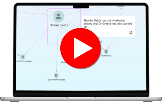 A screen showing an annotated graph visualization