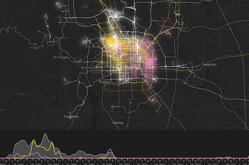 Geospatial visualizations for connected data and events