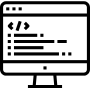 Icon of a coder's computer screen