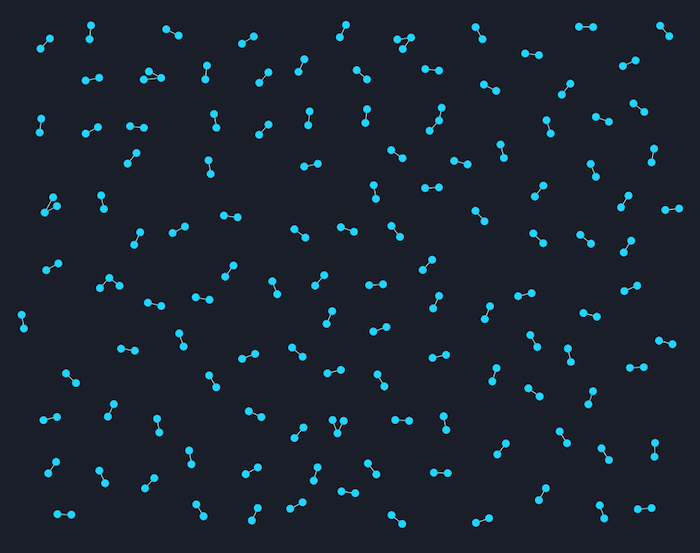 Nodes and links on a chart resembling a mess of snowflakes