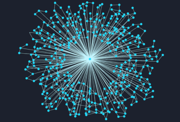 a graph visualization resembling a starburst