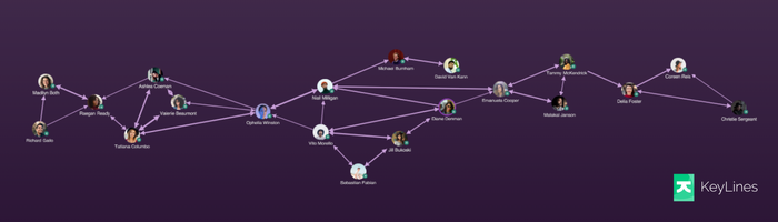 KeyLines graph visualization - social media demo