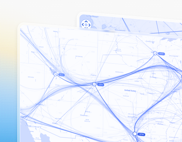 Geospatial and graph visualization CTA image