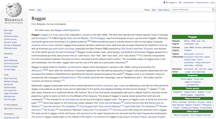 Notice how the right hand panel is filled with machine-parseable structured information.
