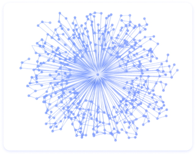 Starburst effect in graph visualization