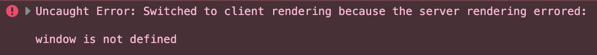 An error prompt for a window is not defined