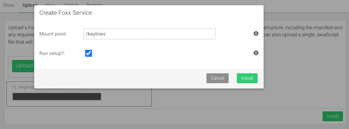 visualizing ArangoDB - uploading the zip file