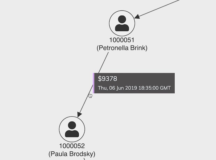 Give financial fraud detection analysts the power to discover detail on demand. Tooltips are just one of many ways to do this using ReGraph.