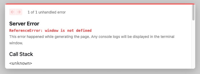 Server error messages